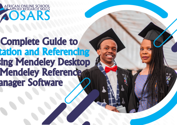 A Complete Guide to Citation and Referencing Using Mendeley Desktop and Mendeley Reference Manager Software
