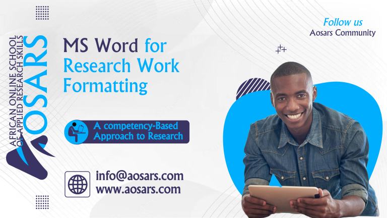 MS Word for Research Work Formatting