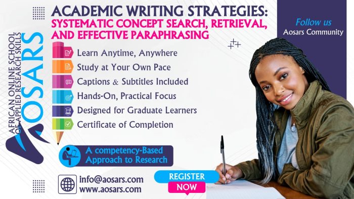 Academic Writing Strategies: Systematic Concept Search, Retrieval, and Effective Paraphrasing